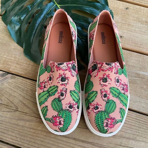 Melissa Ground III Slip On Sneakers Pink Cactus 8 - Picture 2 of 6
